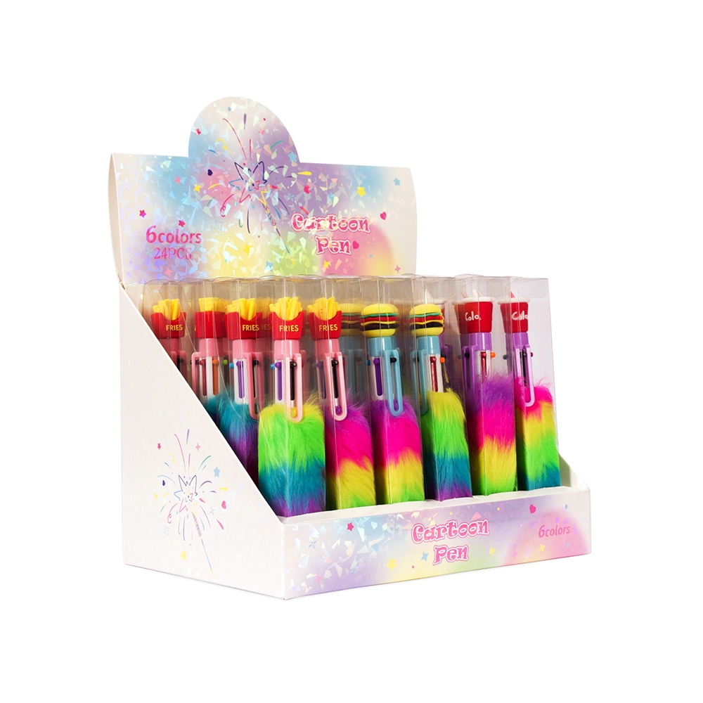 Caneta Plástica Pelúcia Multicolor - Imagem 2