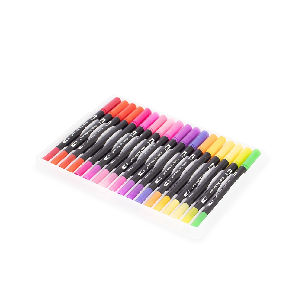 Kit Canetinhas Ponta Dupla 100 Cores - Imagem 3