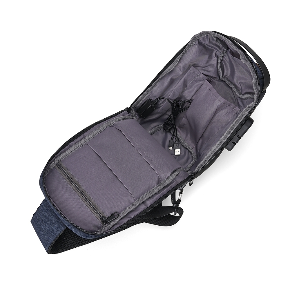 Mochila de Ombro USB Anti-Furto 7L - Imagem 4