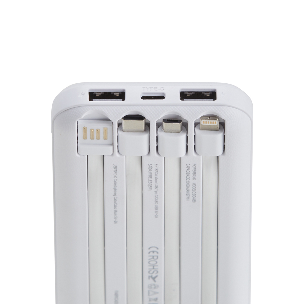 Power Bank 10.000mAh com Carregamento via Indução ou via Cabo - Imagem 4